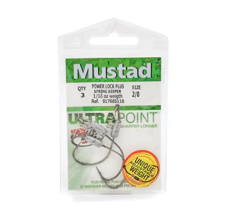 CARLIGE OFFSET LESTATE MUSTAD POWER LOCK PLUS, NR 1/0, 3 BUC / PLIC 5/5