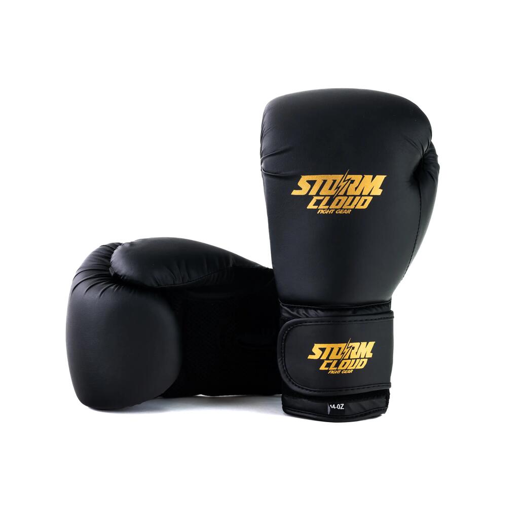 StormCloud Rookie Boxing Gloves Black/Gold 16oz