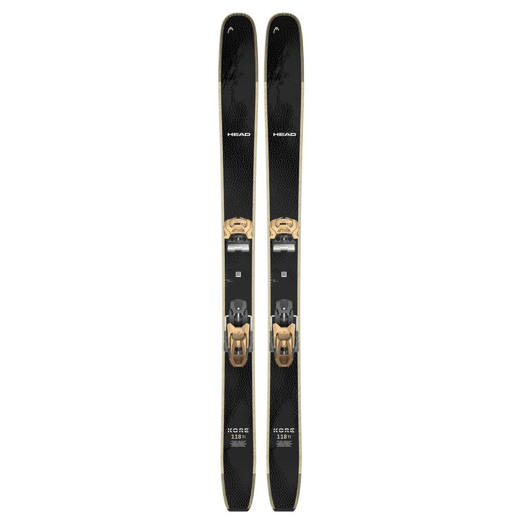 Head Kore 118 ti ski pack + Attack 14 gw bindings + black brake for men