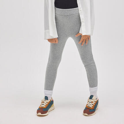 Leggings thermiques pour fille en polaire grise