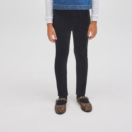 Leggings thermiques doublés en polaire pour filles