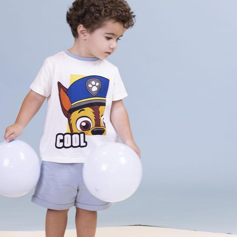 Set 2 piese pentru copii, tricou si pantaloni scurti, 100% bumbac, Cool, Paw Pat