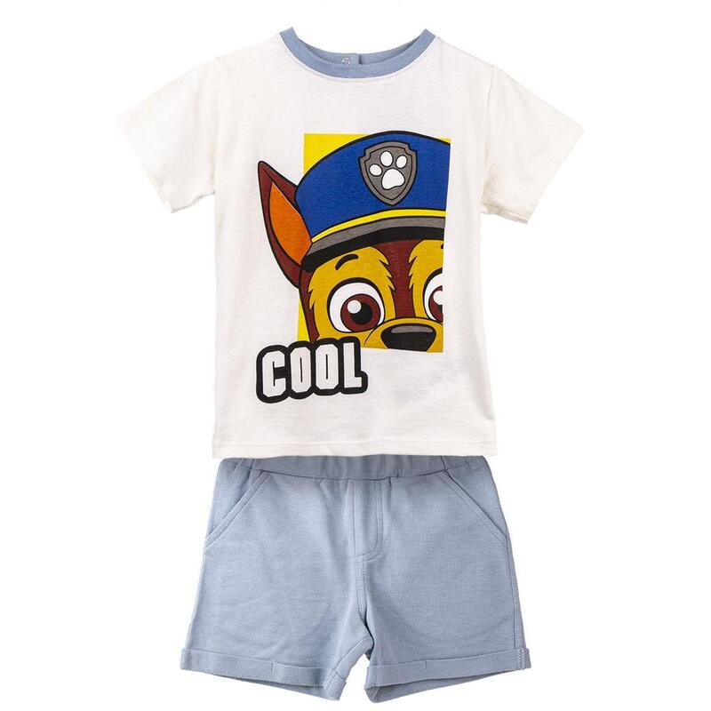 Set 2 piese pentru copii, tricou si pantaloni scurti, 100% bumbac, Cool, Paw Pat