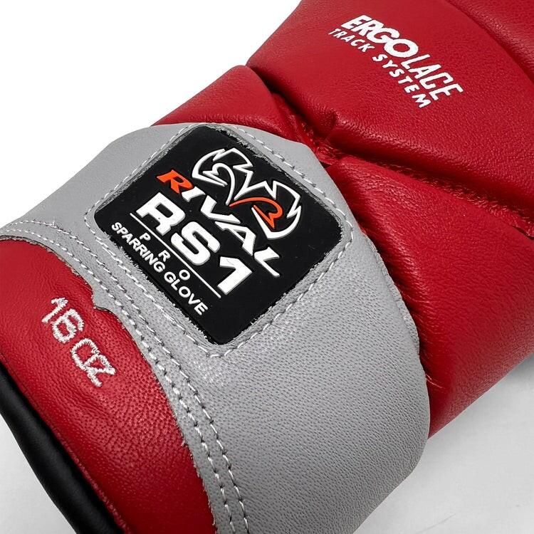 Rękawice bokserskie sparingowe Rival RS1 Pro Anniversary Czerwone 14oz 6/7