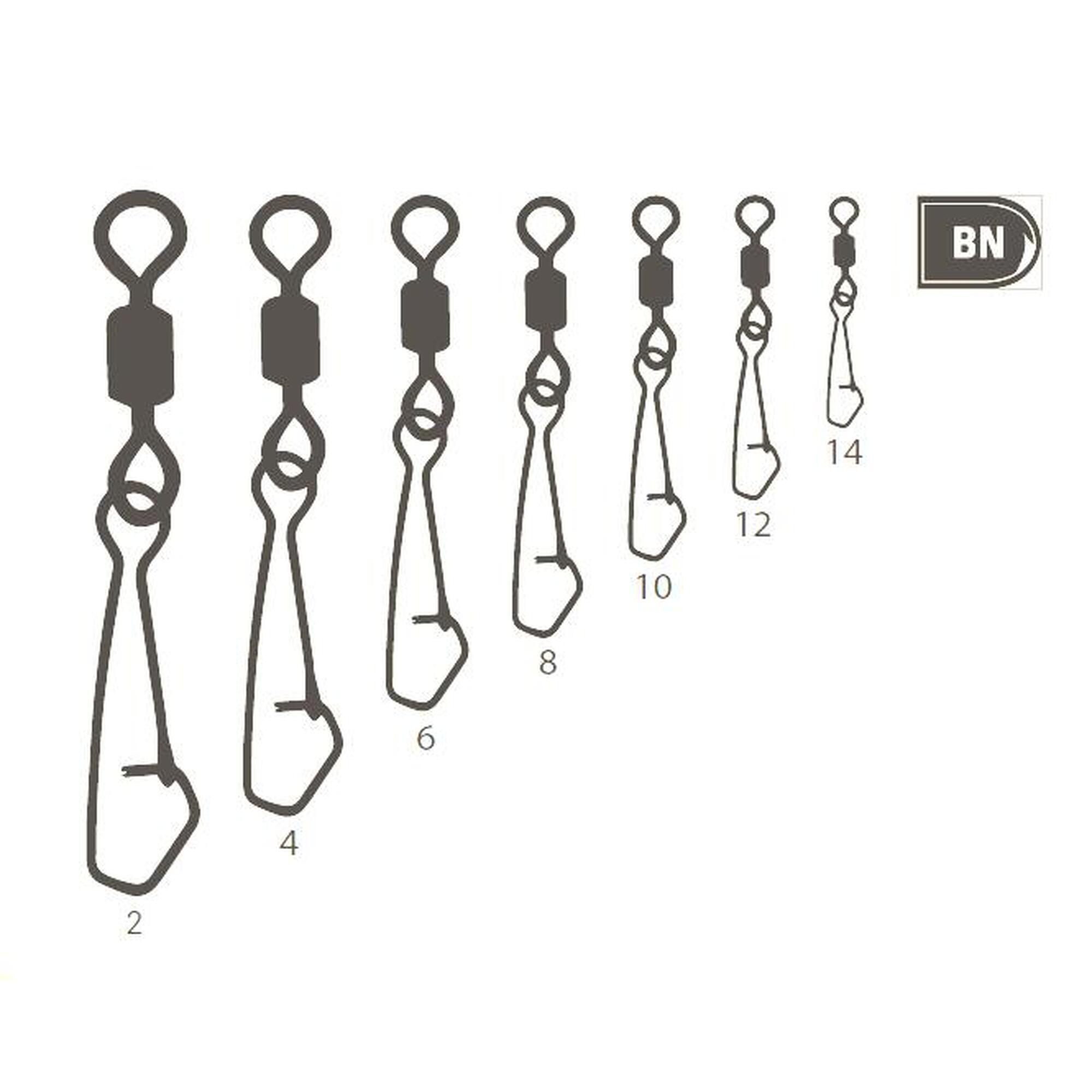 VARTEJ MUSTAD NR. 2, REZISTENTA 45 KG, 10 BUC / SET
