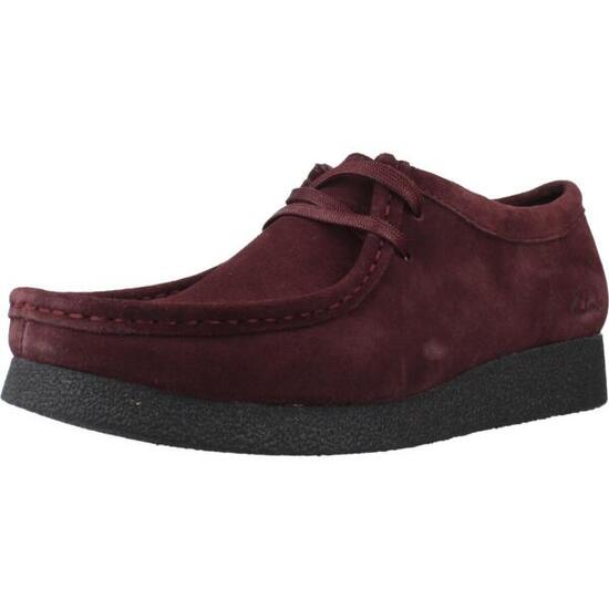 Baskets Clarks Modèle Wallabee Evo Sh Couleur Bordeaux