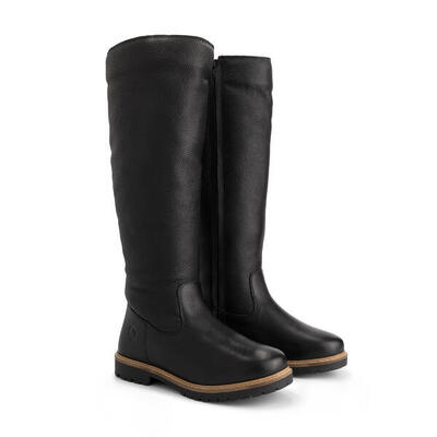 Dyreborg Damen - Hohe Stiefel - Wolle gefüttert - Schwarz