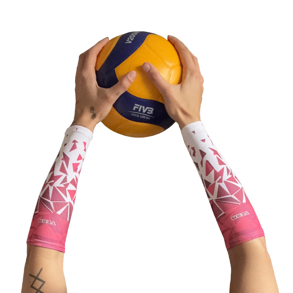 Rękawki siatkarskie unisex JG TEAM prążkowane krótkie 3/4