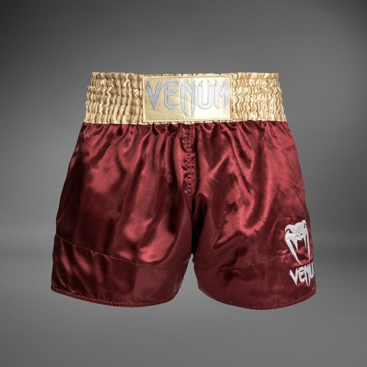 Venum Spodenki Muay Thai Burgundowe/Złote/Białe