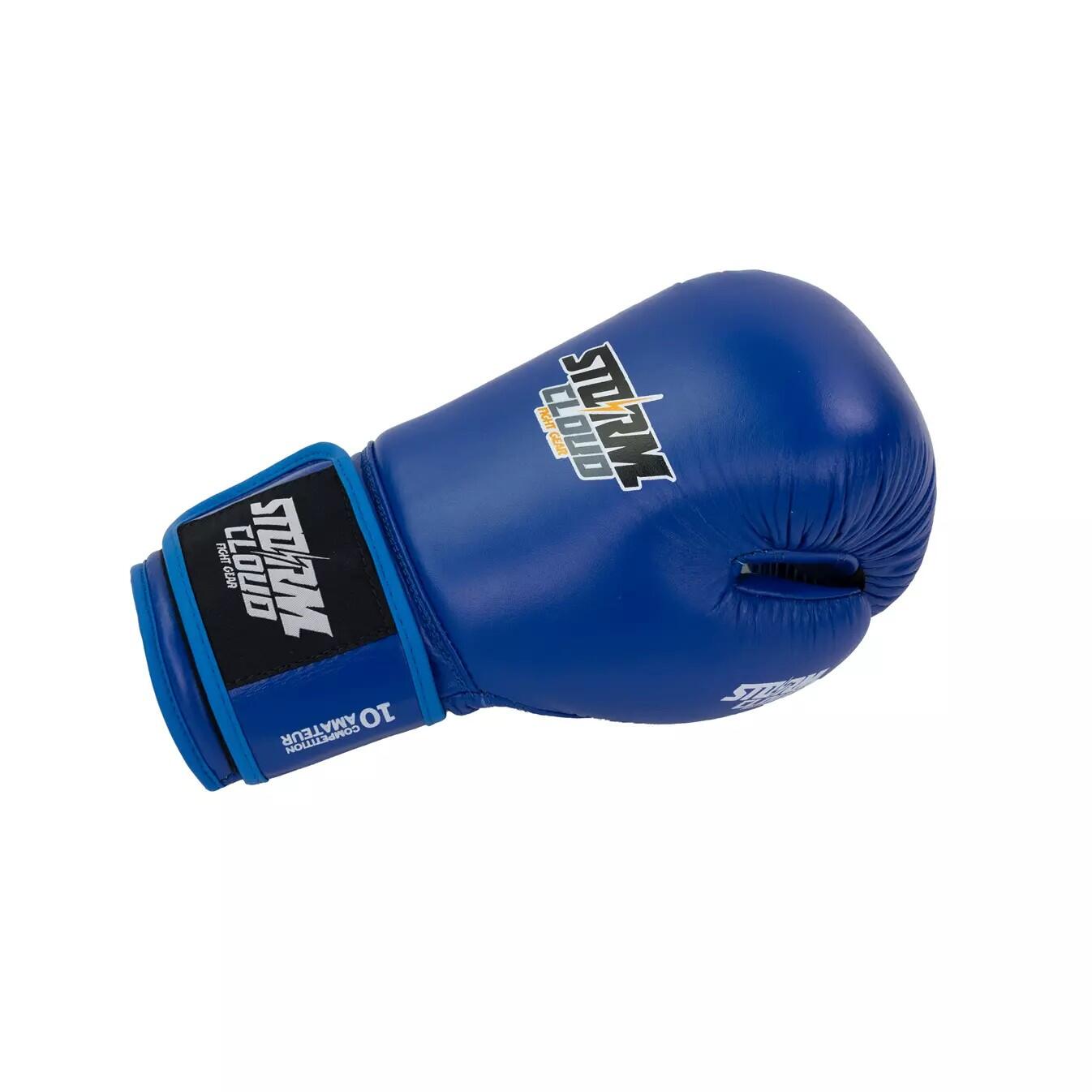 Oficjalne turniejowe rękawice bokserskie niebieskie StormCloud x PZMT 10oz 6/7