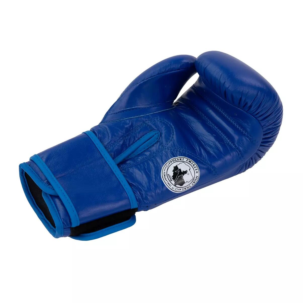 Oficjalne turniejowe rękawice bokserskie niebieskie StormCloud x PZMT 10oz 5/7