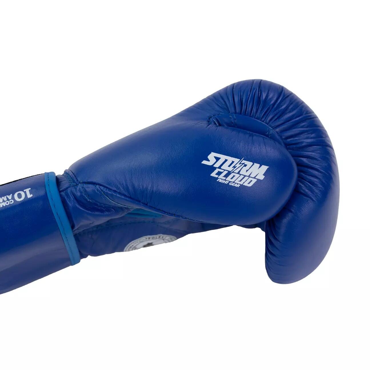Oficjalne turniejowe rękawice bokserskie niebieskie StormCloud x PZMT 10oz 4/7