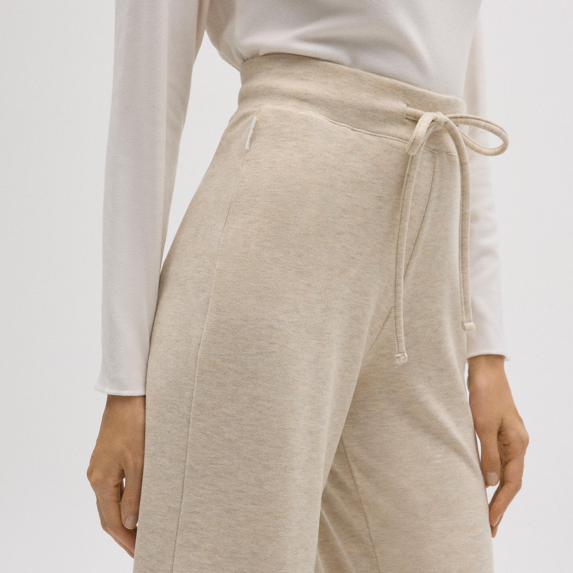 Pantalón extra cómodo recto beige 3/3