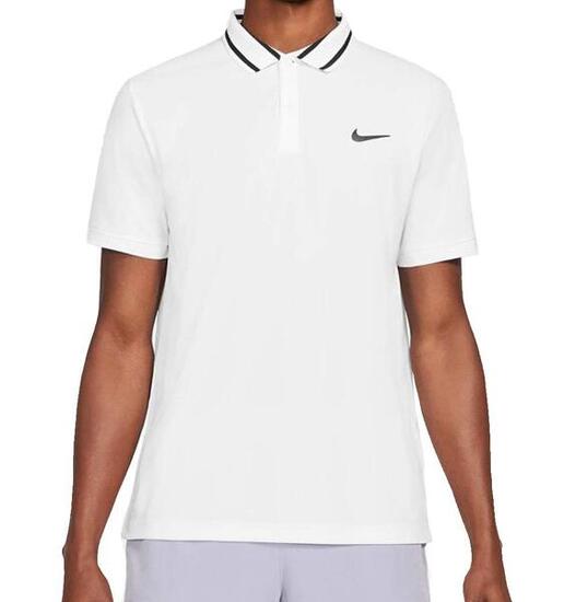 Polo Nike Dri-FIT VICTORY en Blanc et Noir pour Homme - Taille S