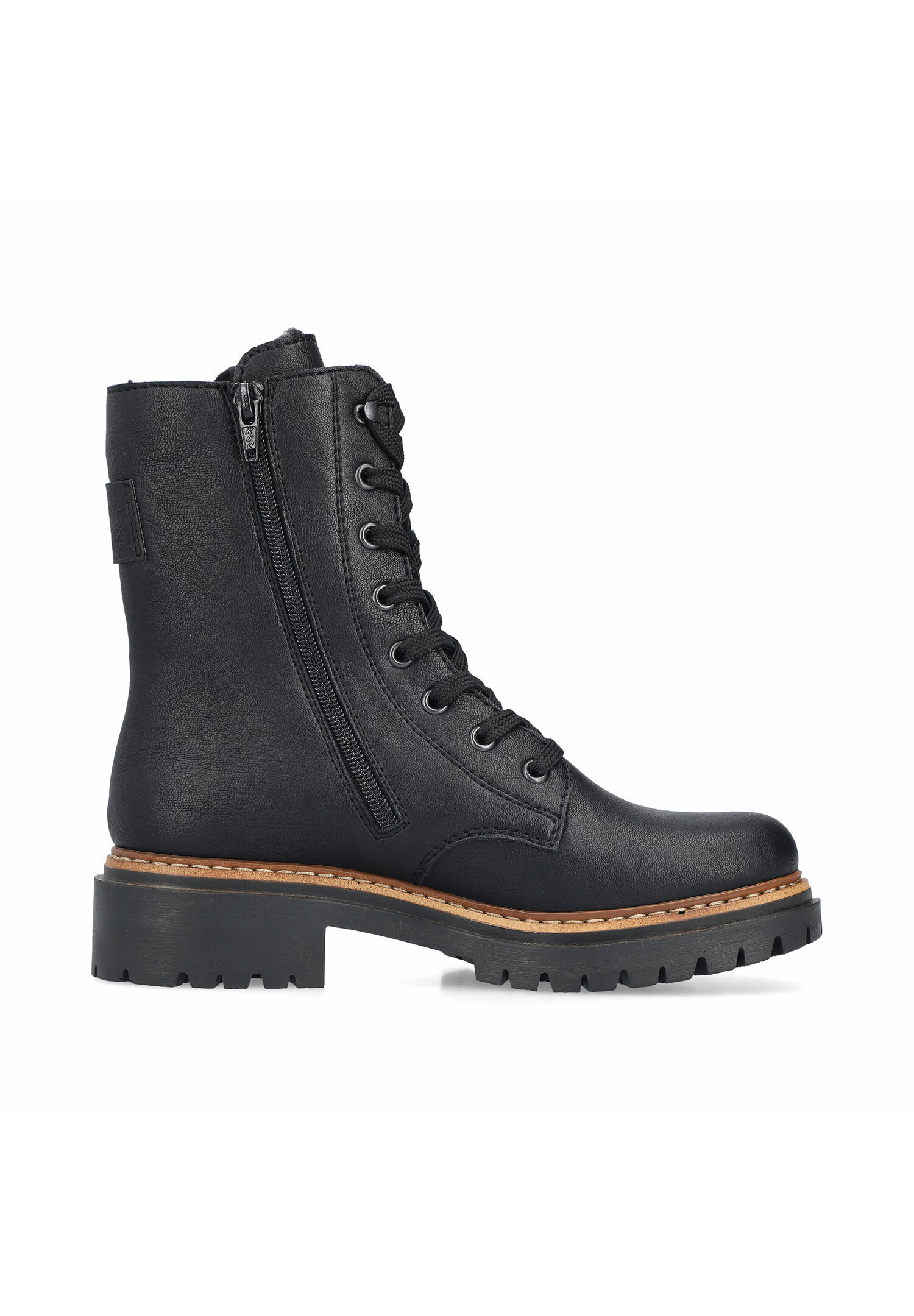 Rieker Damen Schnürstiefel warm gefüttert Stiefelette 72613-00 schwarz 2/5