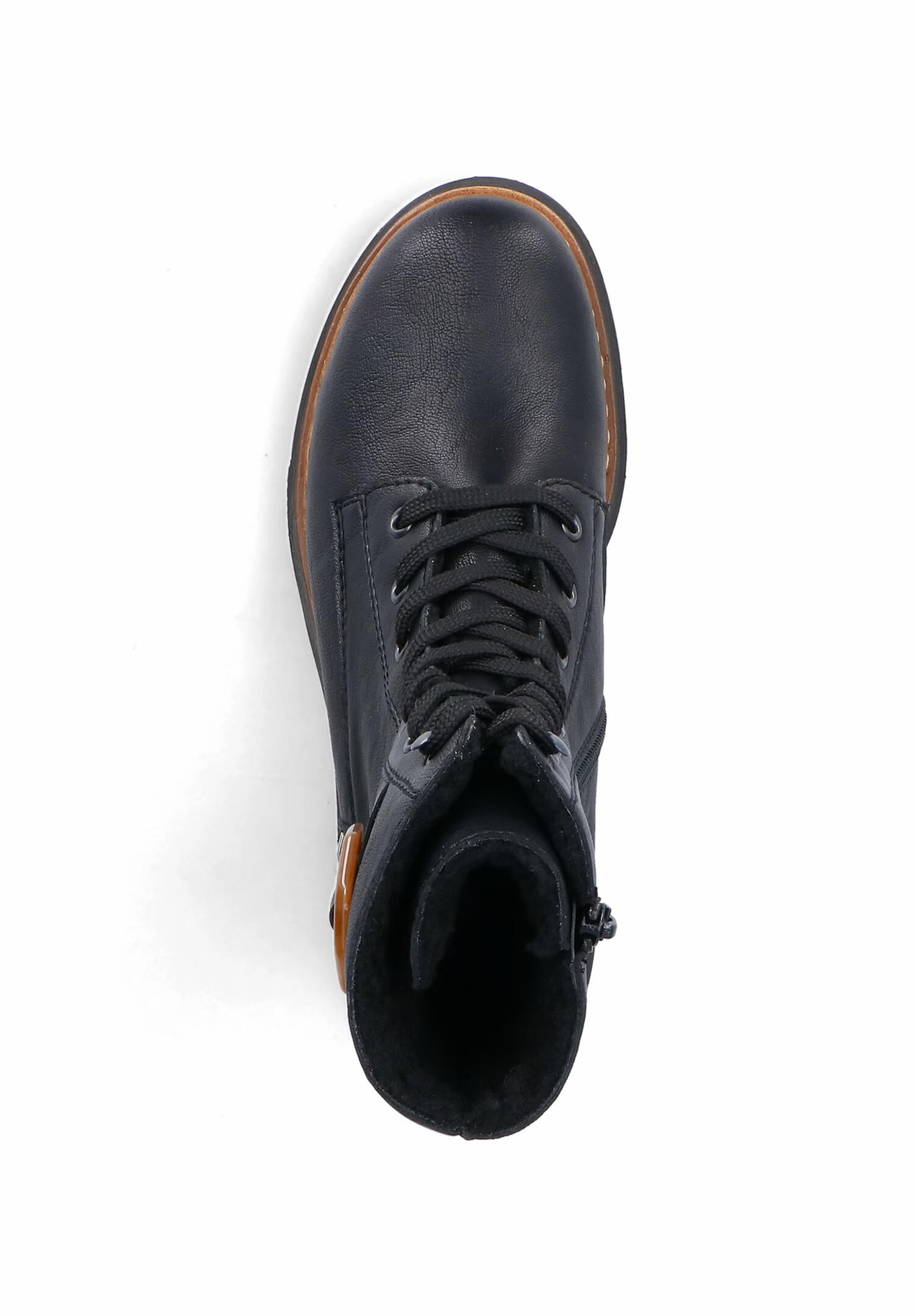 Rieker Damen Schnürstiefel warm gefüttert Stiefelette 72613-00 schwarz 4/5