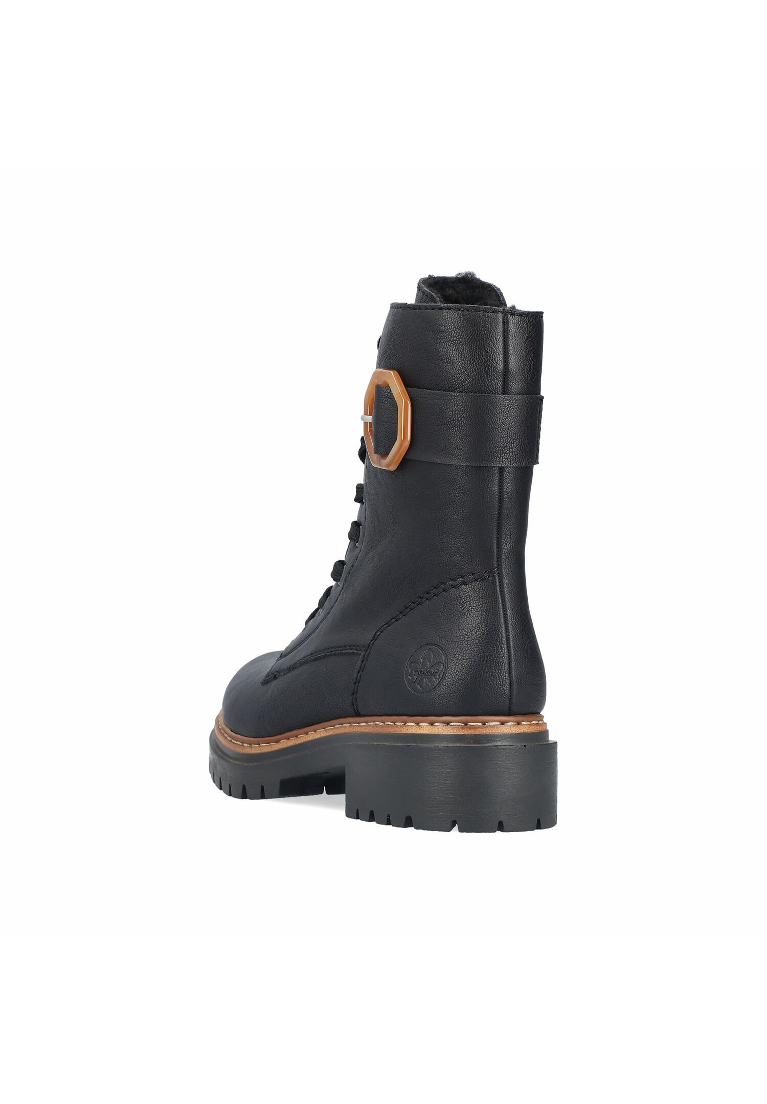 Rieker Damen Schnürstiefel warm gefüttert Stiefelette 72613-00 schwarz 3/5