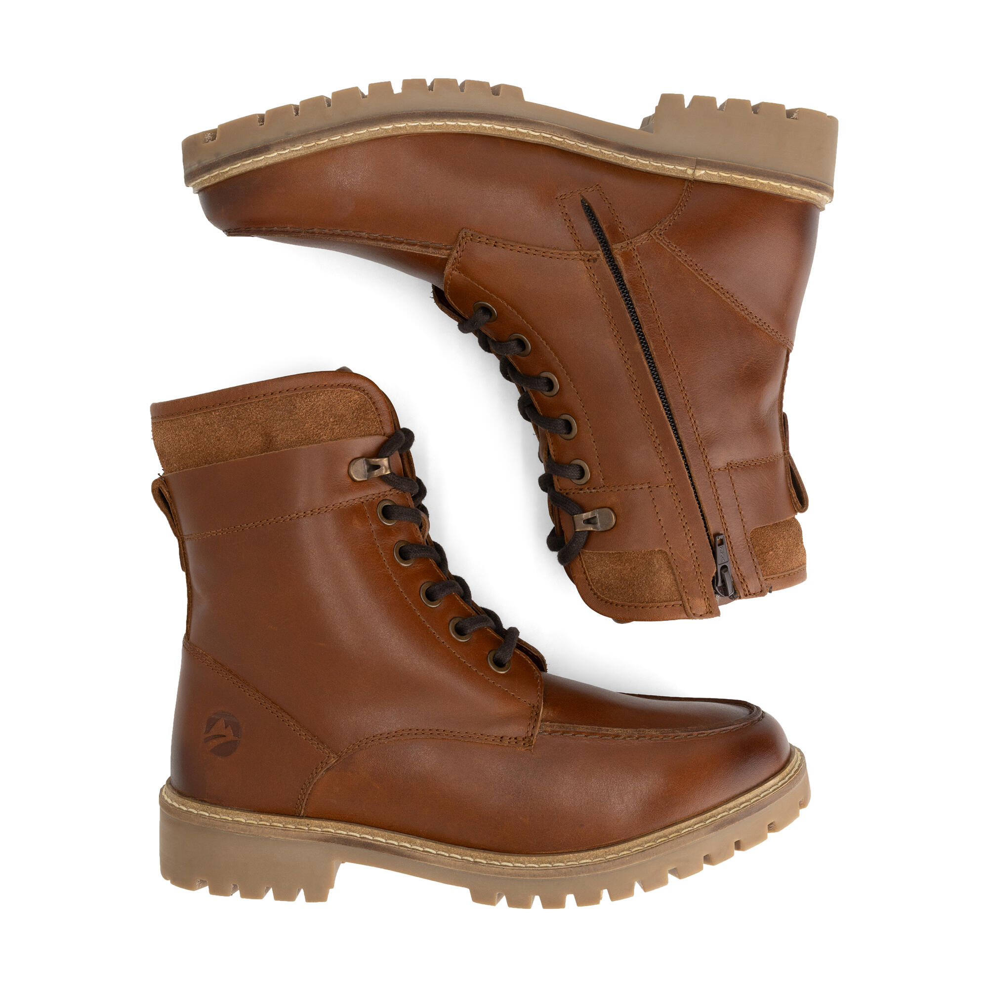 Langstrand Homme - Bottines à lacets - Doublure en laine - Cognac 4/7