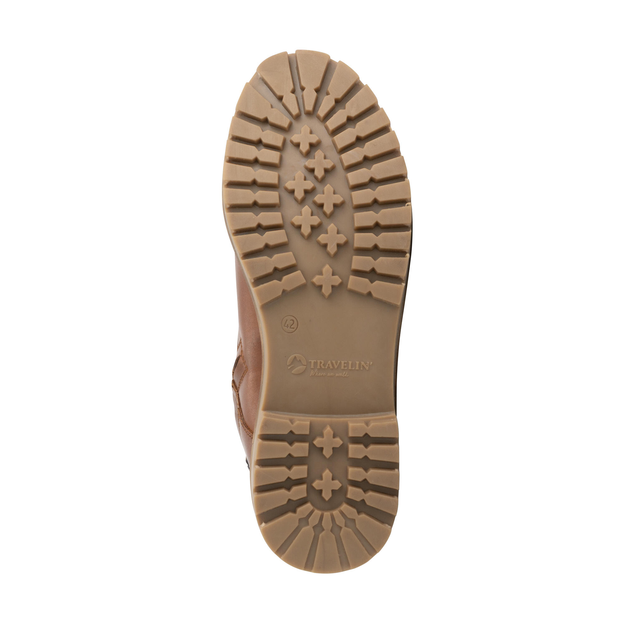 Langstrand Homme - Bottines à lacets - Doublure en laine - Cognac 6/7