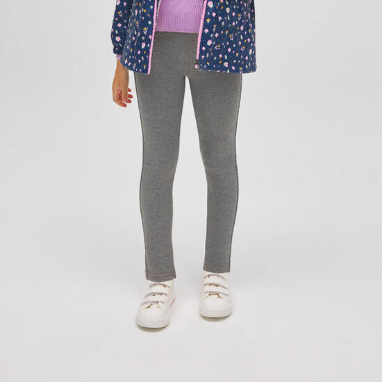 Leggings thermiques effet denim gris pour fille