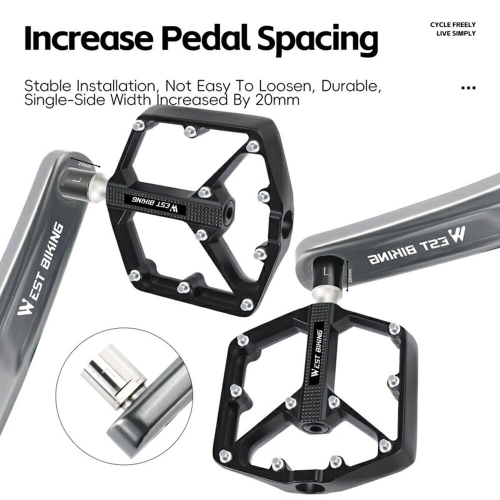 Adattatore per pedale per bicicletta in lega di alluminio da 12 mm a 14 mm per pedali da 9/16 pollici e manovelle da 1/2 pollice Converti parti di biciclette in lega di alluminio  18