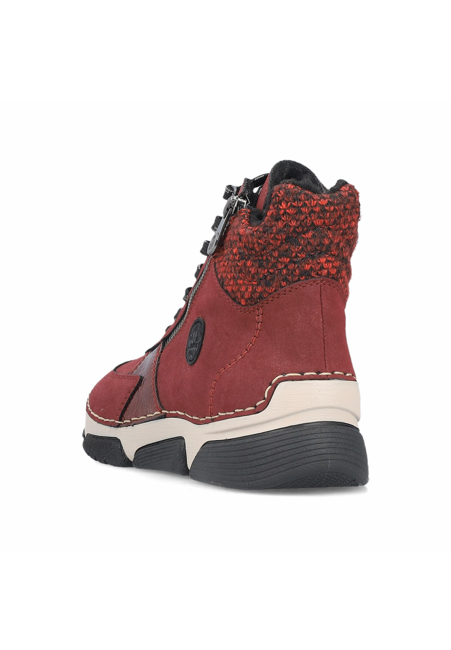 Rieker Damen Schnürstiefel warm gefüttert Stiefelette 45960-35 rot 3/5