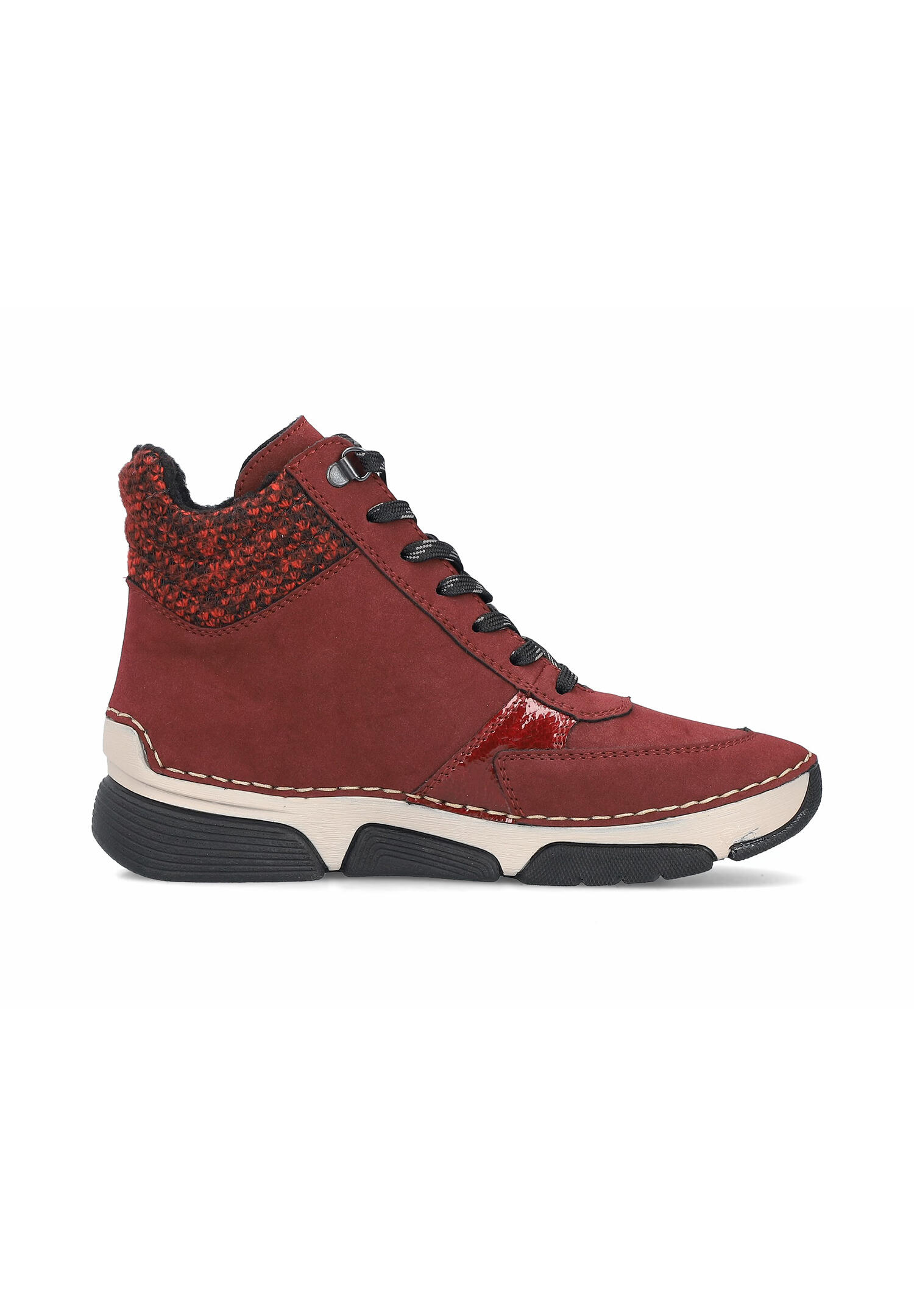 Rieker Damen Schnürstiefel warm gefüttert Stiefelette 45960-35 rot 2/5