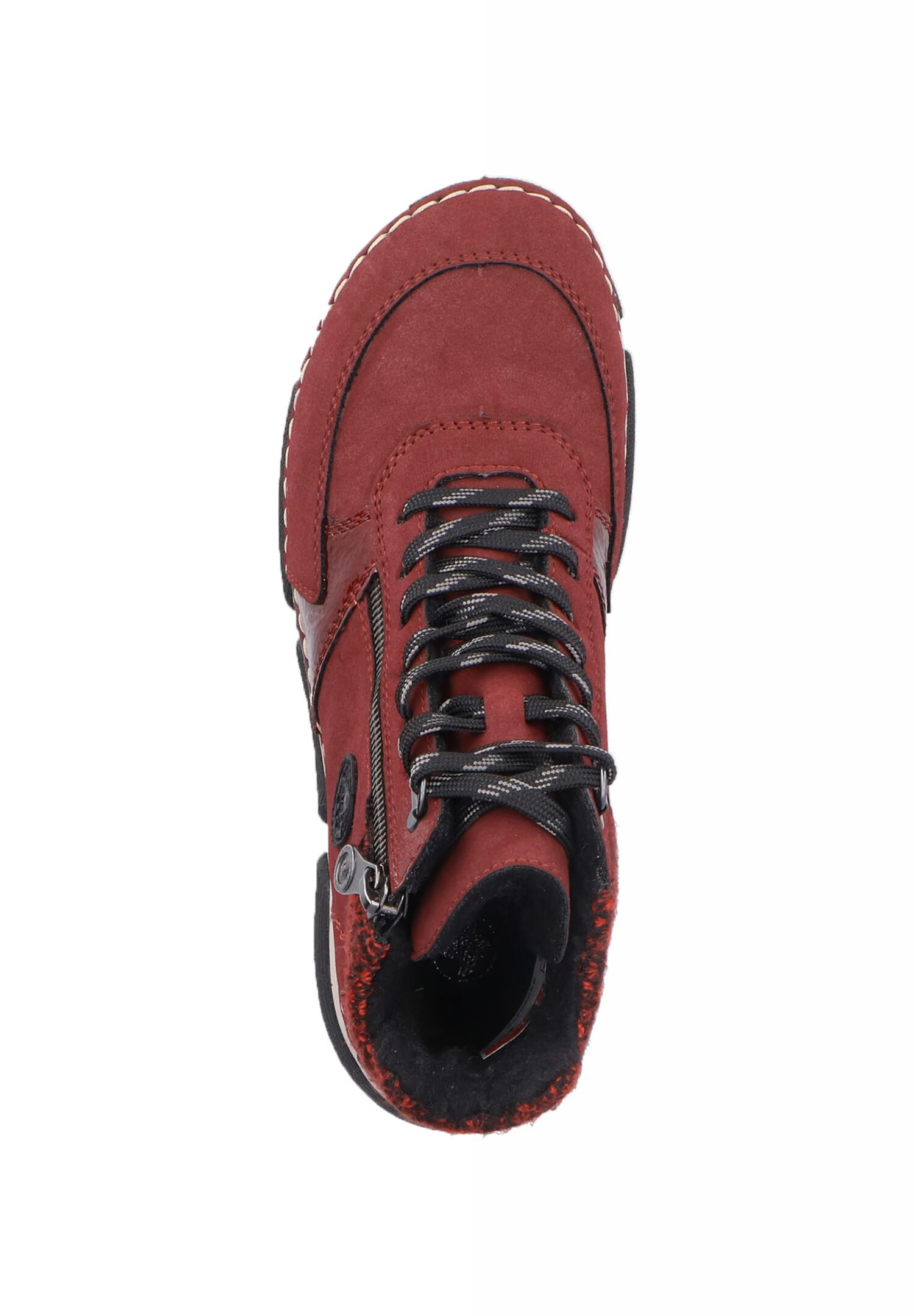 Rieker Damen Schnürstiefel warm gefüttert Stiefelette 45960-35 rot 4/5