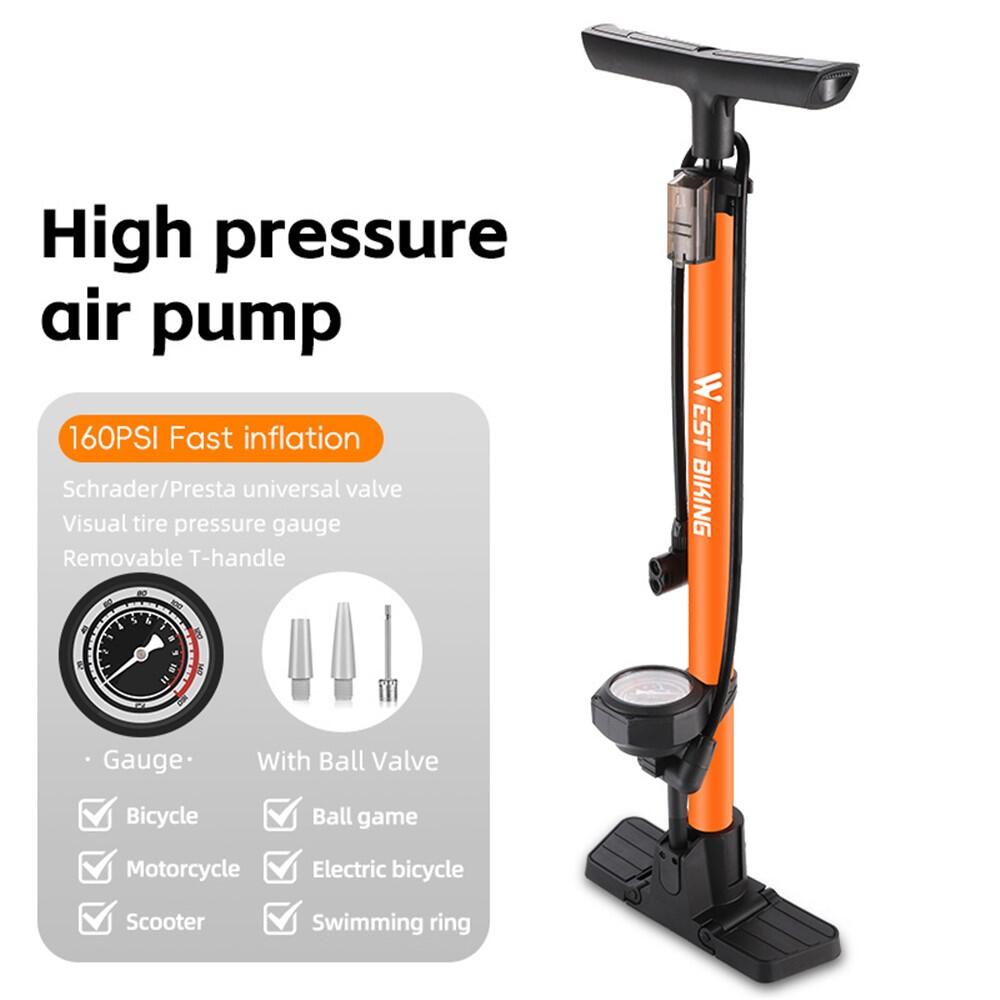 Ręczna pompka rowerowa 160 PSI z manometrem ciśnienia 2/7