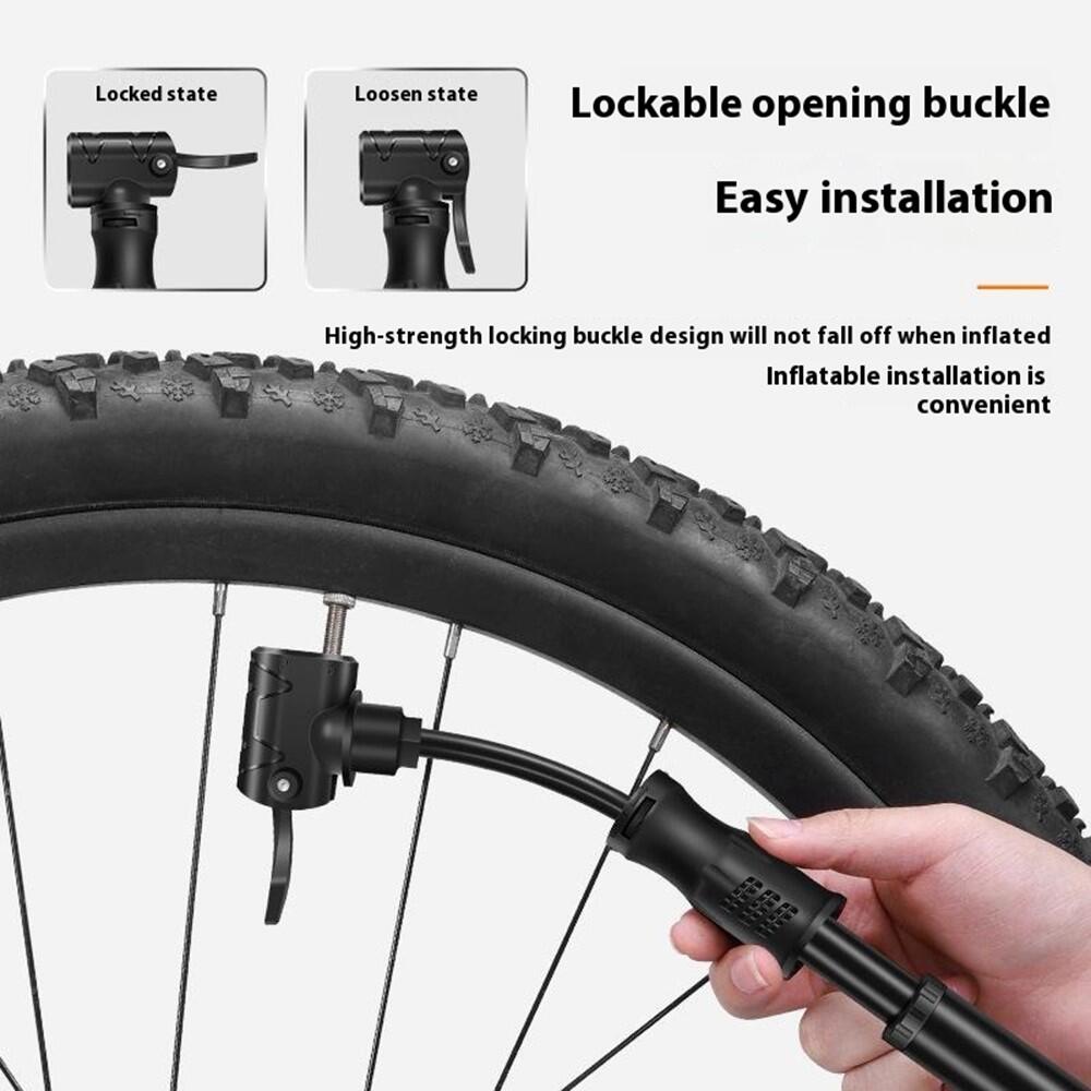 Pompe vélo mini portable avec tuyau flexible aluminium 7/7