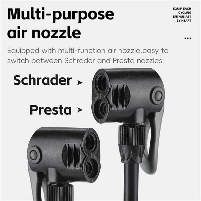 Pompa manuală bicicletă 160 PSI cu manometru
