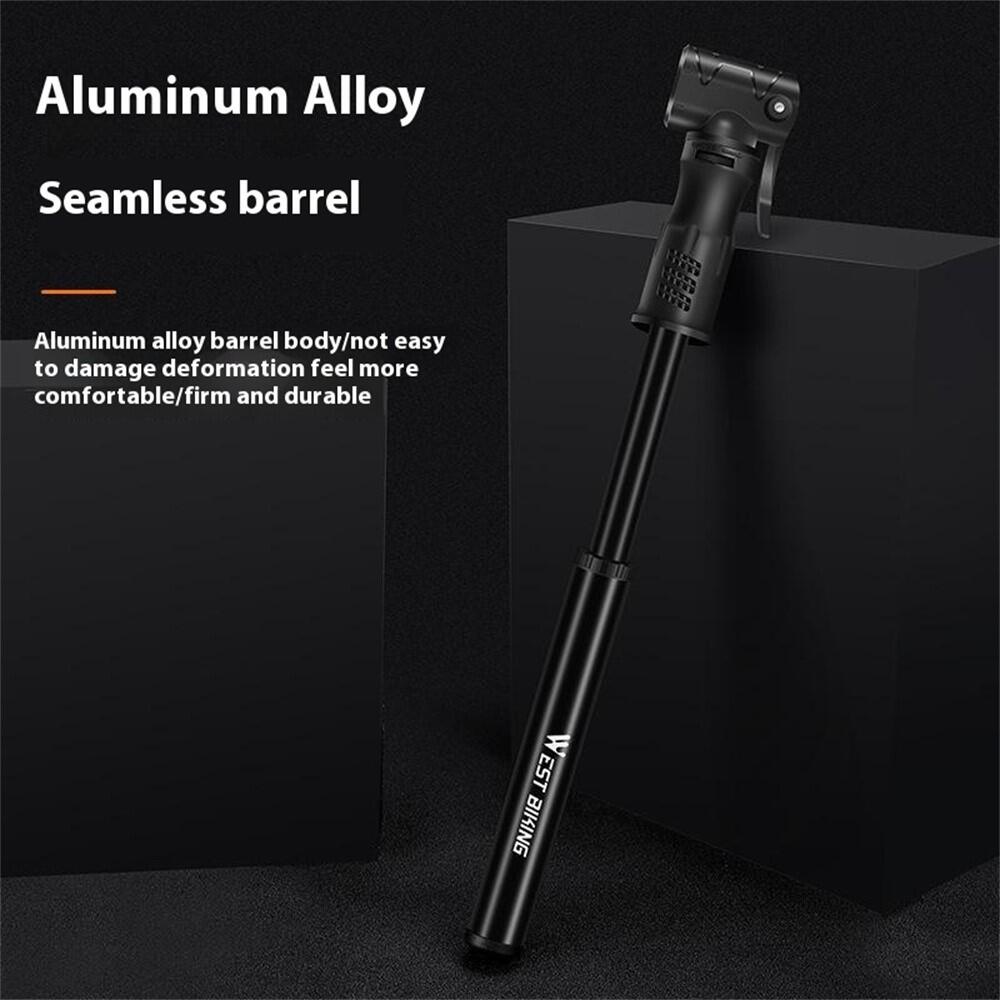 Pompe vélo mini portable avec tuyau flexible aluminium 4/7