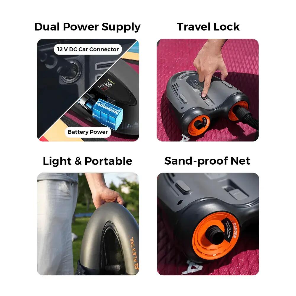 EVO SUP PUMP PRO – pompa SUP si auto, presiune pana la 45 PSI/3 bari, 8000 mAh 7/7