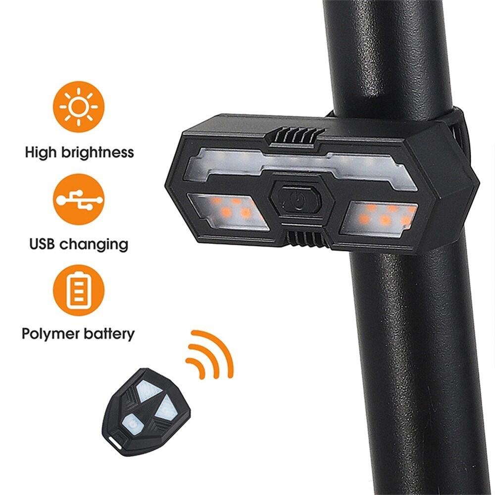 Luz traseira LED bicicleta IPX6 USB comando 5 m e alarme 6/7