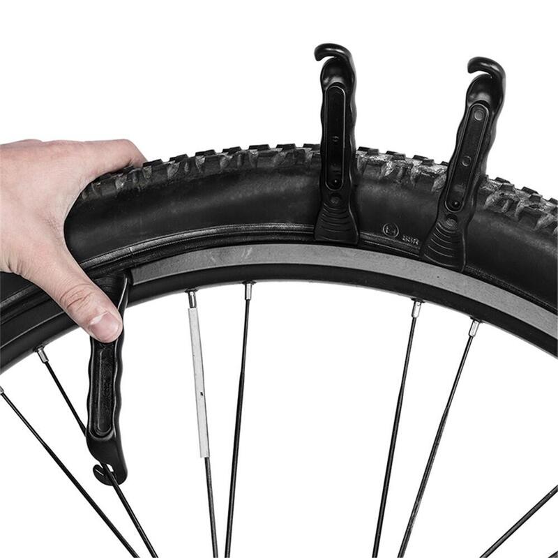 Kit reparație bicicletă cu pompă, leviere, petice, geantă