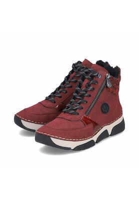 Rieker Damen Schnürstiefel warm gefüttert Stiefelette 45960-35 rot