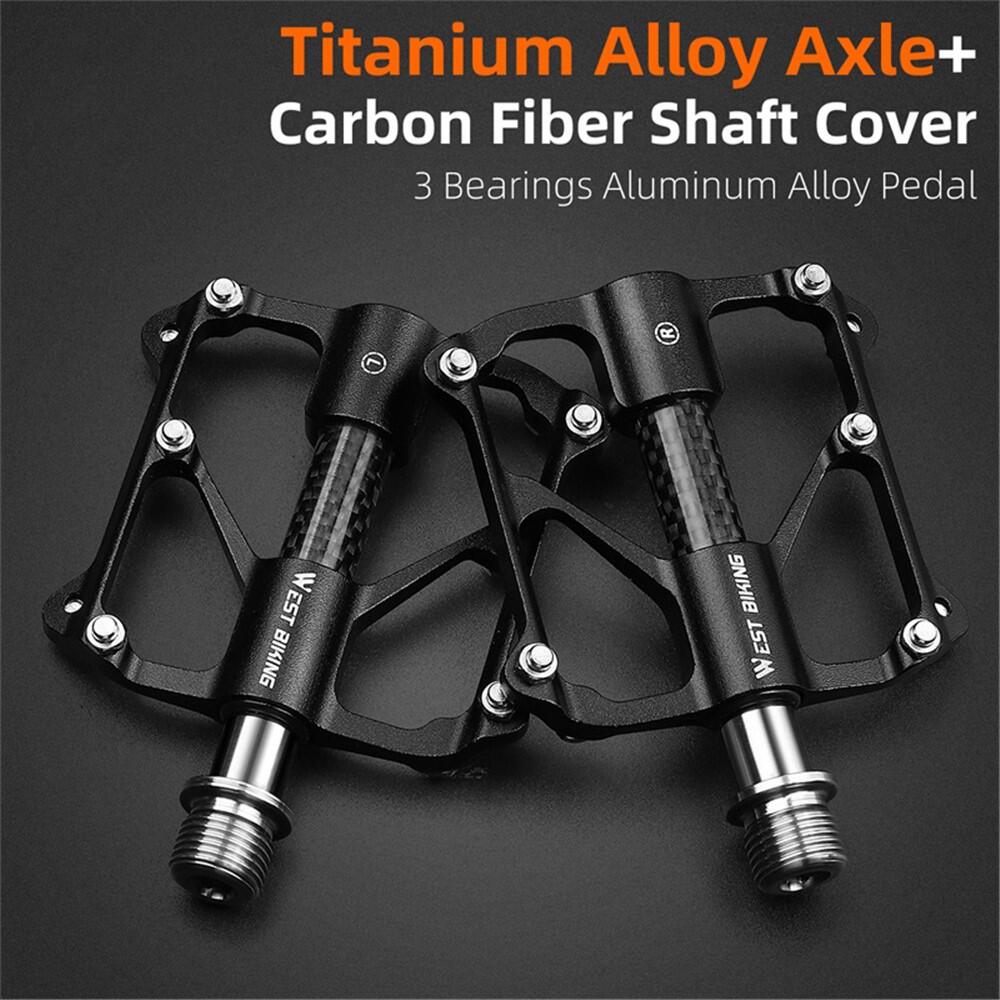 Paire de pédales vélo larges antidérapantes aluminium 3/7
