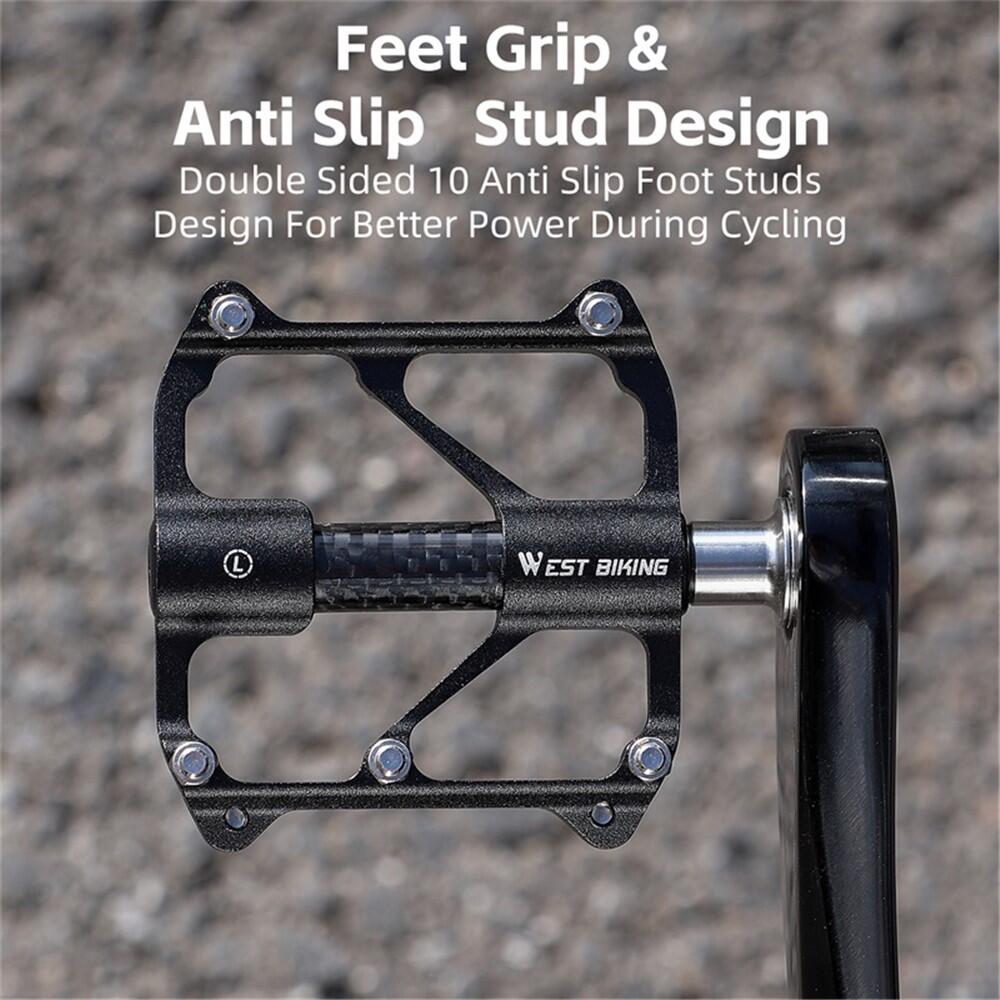 Paire de pédales vélo larges antidérapantes aluminium 5/7