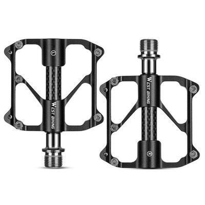 Paar brede antislip fietspedalen aluminium