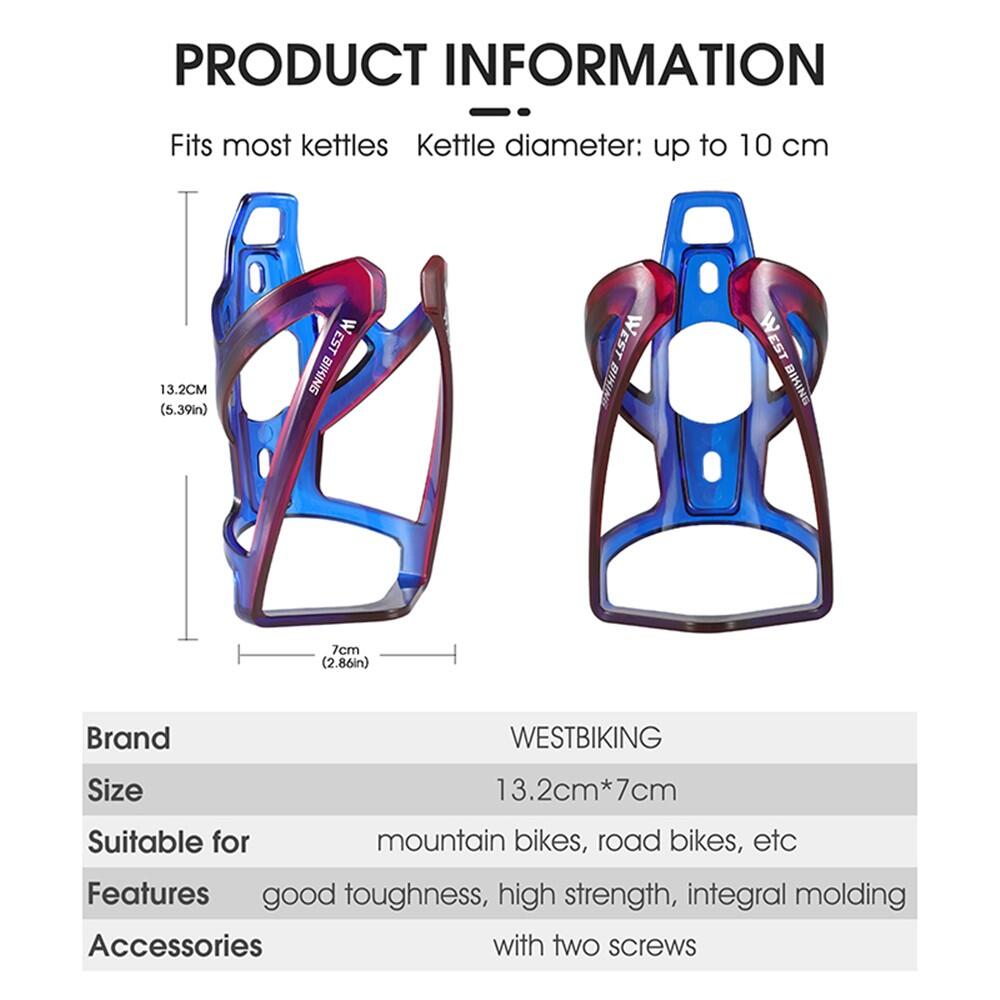 Porte-bidon vélo plastique avec vis pour VTT et route 4/7