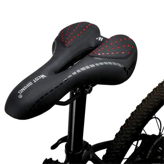 Coussin de selle vélo WEST BIKING silicone rembourré ergonomique