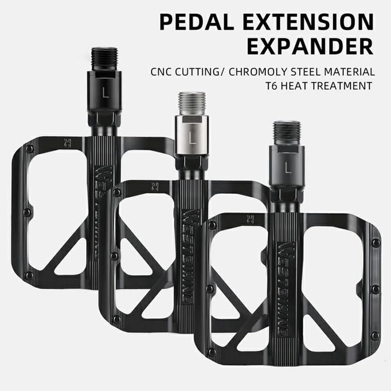 Pereche extensii pedale filet lung MTB și șosea