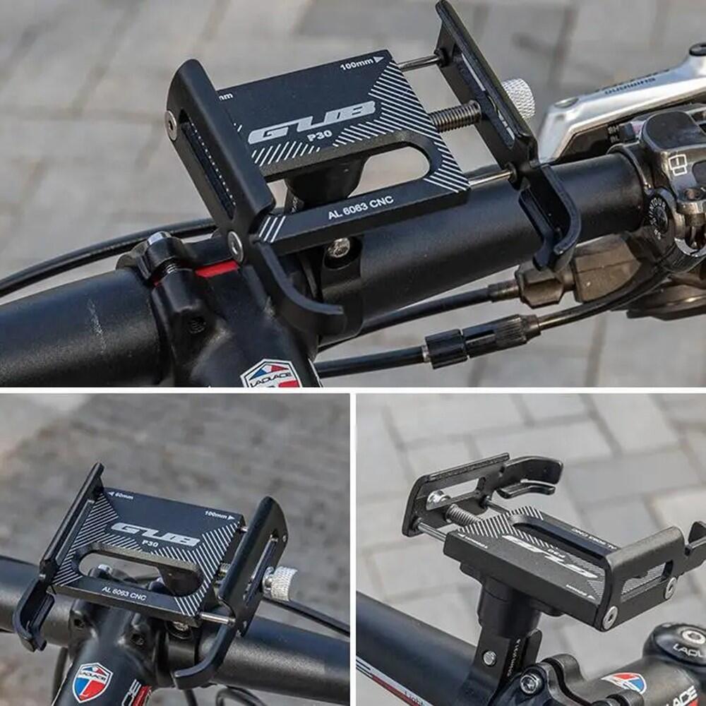 Supporto telefono bici alluminio GUB P30 manubrio 4/7