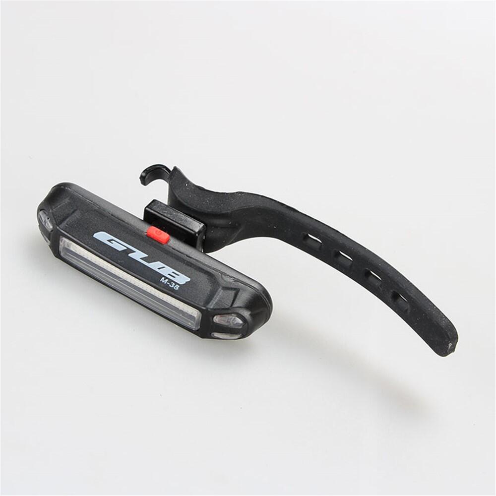 Luz traseira bicicleta LED 3 cores USB recarregável 6/7