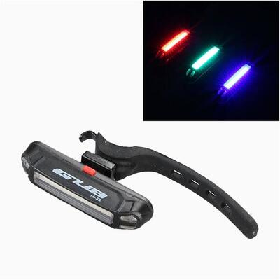 Achterlicht fiets led 3 kleuren usb oplaadbaar
