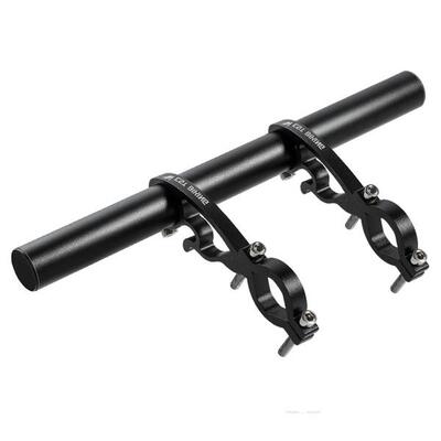 Aluminium stuurverlenging dubbel klem voor lamp. gps. teller