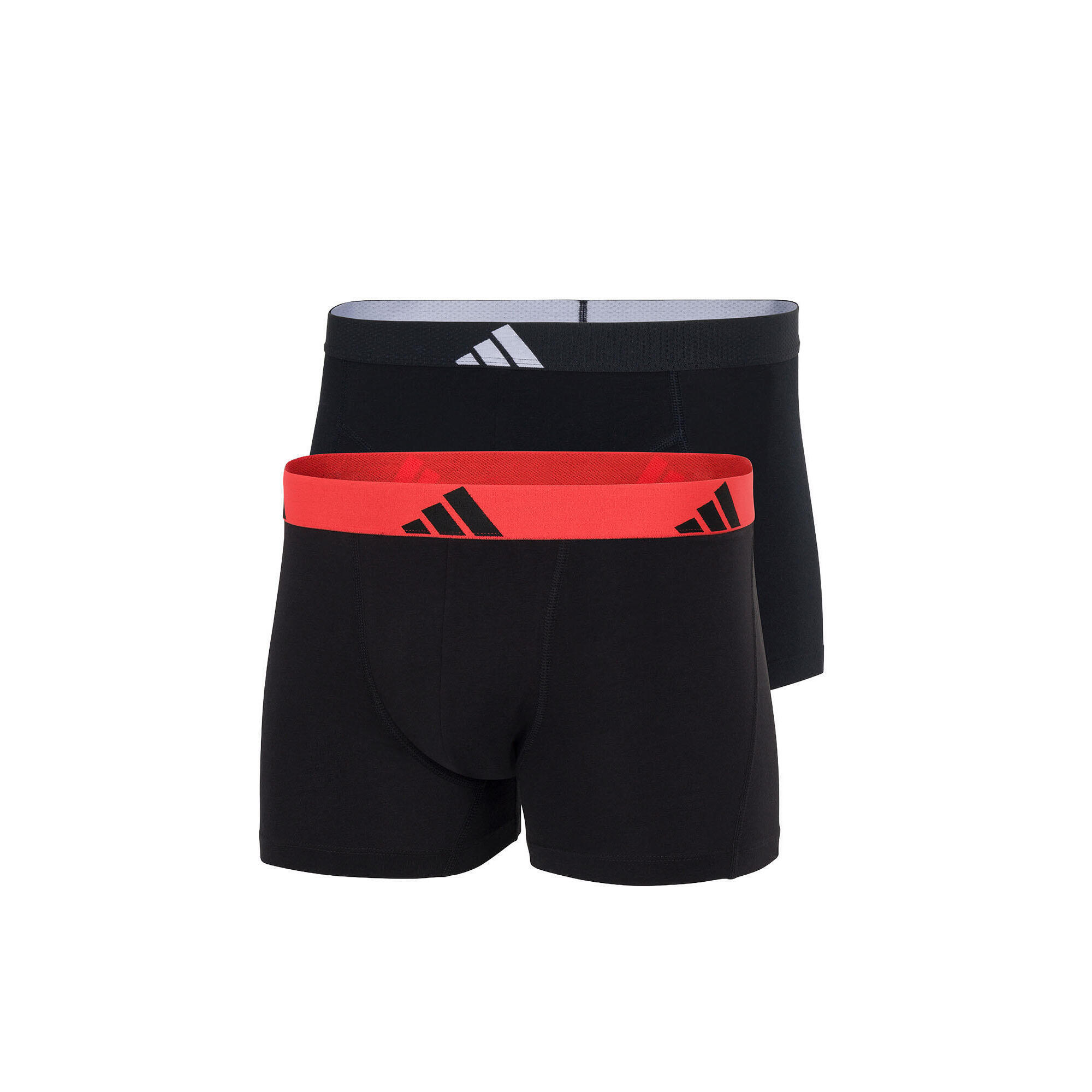 Adidas - Lot De 2 Boxers Homme Body Active Flex Cotton Sport - Caleçon - Noir|rouge - 40 M - Decathlon
