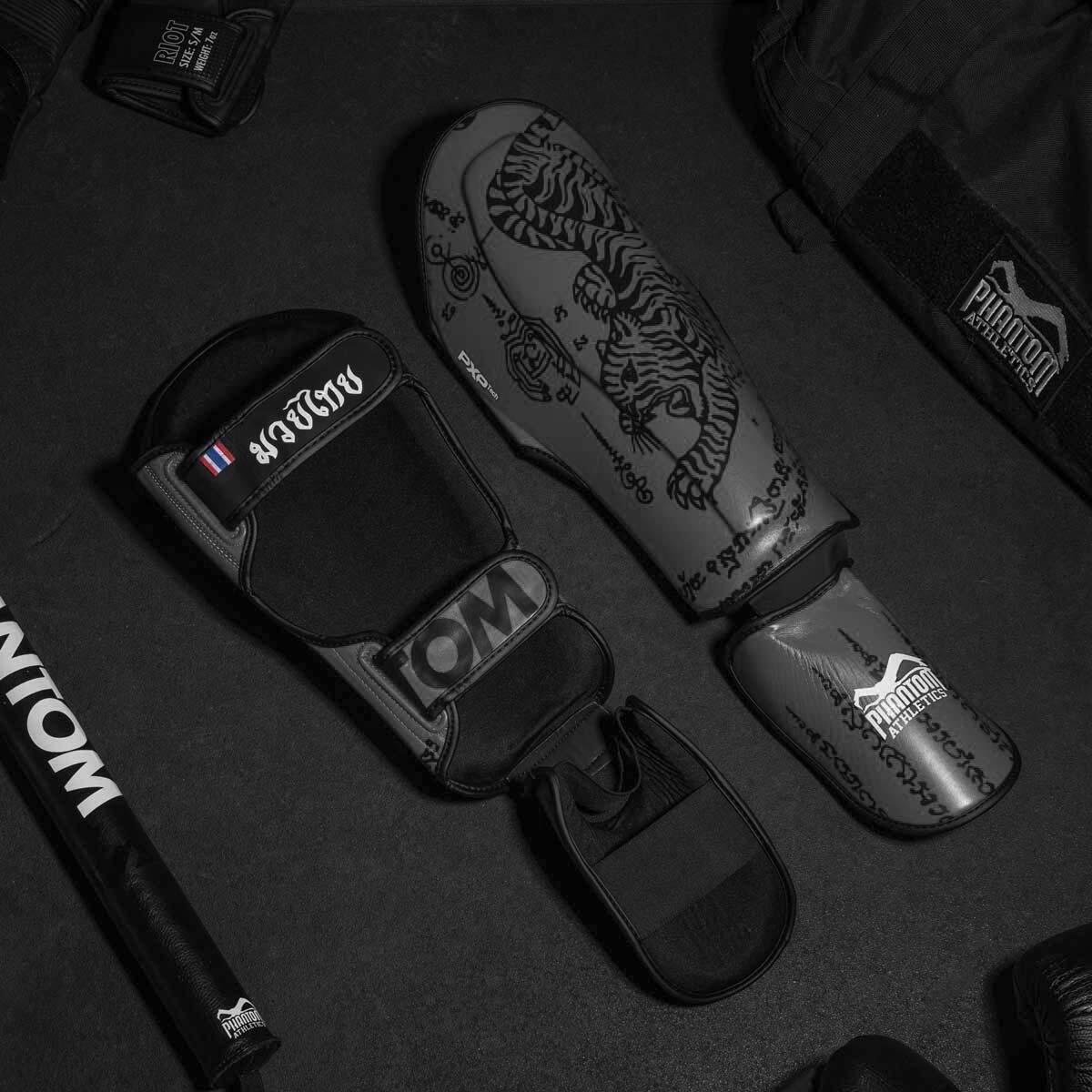 Protège-tibias Phantom Muay Thai – Gris – L/XL 7/7