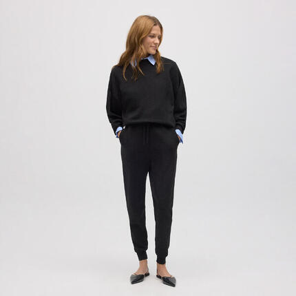 Pantalon de jogging fluide noir