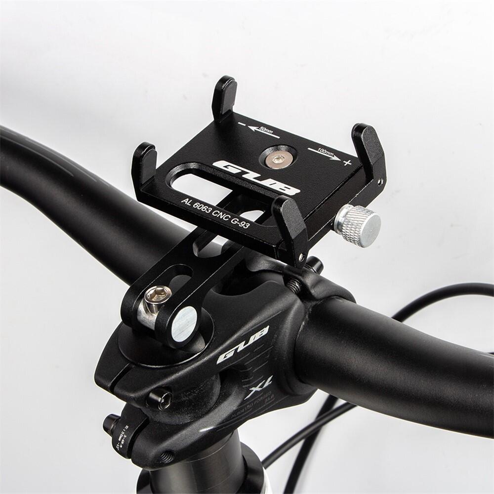 Supporto telefono manubrio bici alu 4 ganci 270° avvitato 7/7